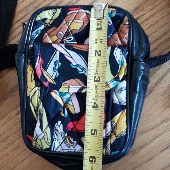 Quilted silk and leather fanny pack - Picture 4 of 6